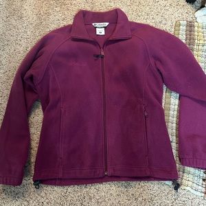 Burgundy Columbia Fleece Jacket Size Medium